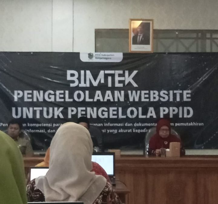 Bimtek Pengelola Website Untuk Pengelola PPID Kecamatan