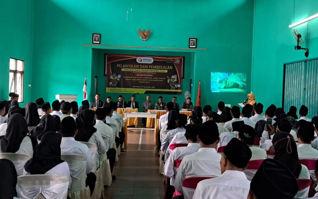 Pelantikan dan Pembekalan 119 PTPS Pilkada 2024 di Kecamatan Mandiraja