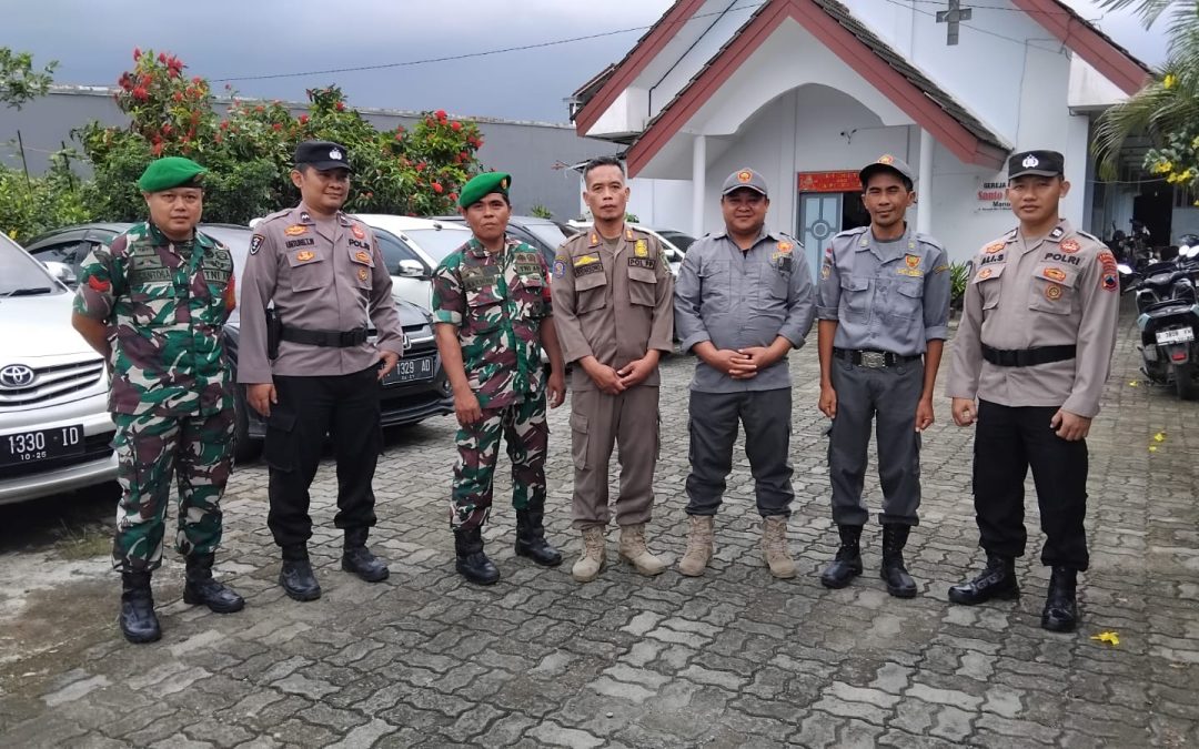 Giat Pengamanan Ibadah Natal Gereja Katholik Santo Mikhael Mandiraja Tahun 2024