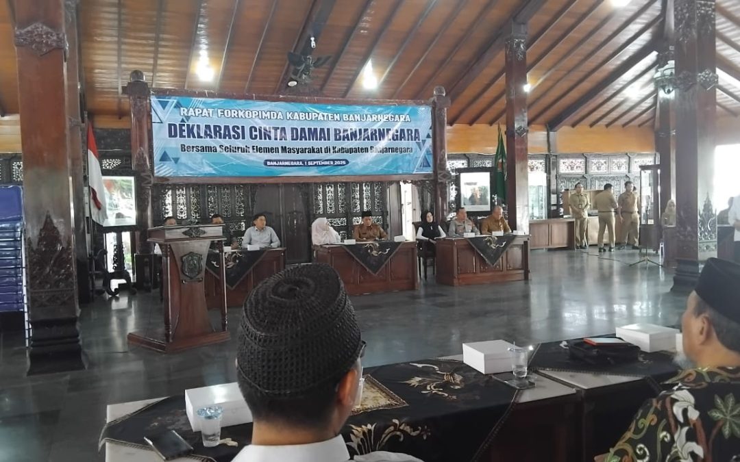 Rapat Forkopimda Kabupaten Banjarnegara DEKLARASI CINTA DAMAI BANJARNEGARA