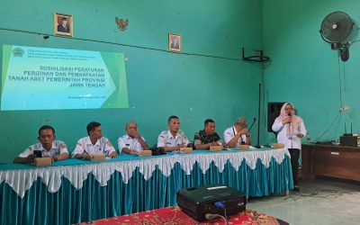 Sosialisasi Peraturan Bidang Sumber Daya Air dan Pemanfaatan tanah dan bangunan milik Pemprov Jateng.,