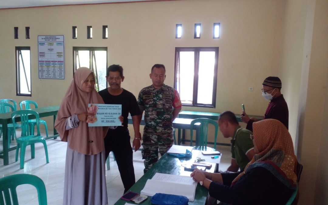 Penyaluran BLT DD Desa candiwulan tahap 8.9 dan 10 sebanyak 25 KPM