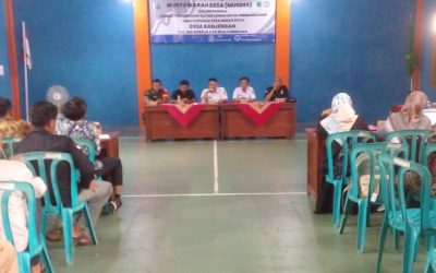 Musdes dalam rangka pembahasan pemanfaatan lahan untuk pembangunan gerai KDPM desa Banjengan