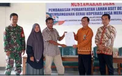 Musdes Pembahasan Pemanfaatan Lahan Aset Desa untuk Pembangunan Gerai KDMP Desa Jalatunda