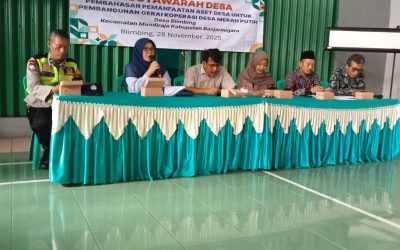 Musdes pemanfaatan lahan aset Desa untuk Pembangunan KDMP desa Blimbing.